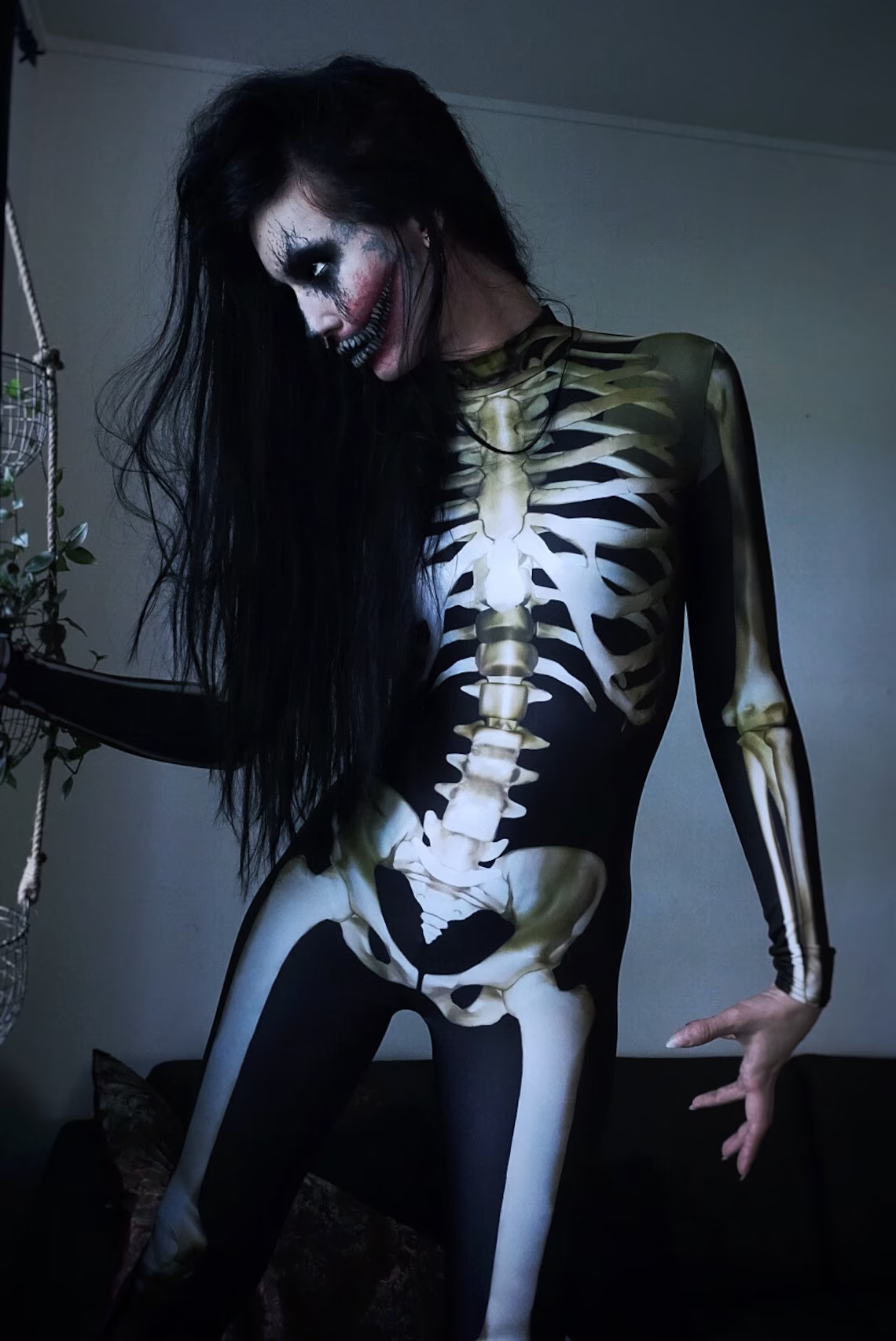 Unisex Skelet Kostume GlowInTheDark