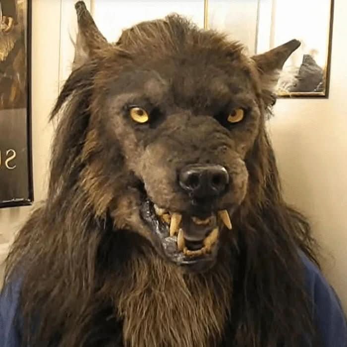 Unisex Varulvemaske til Halloween og Cosplay