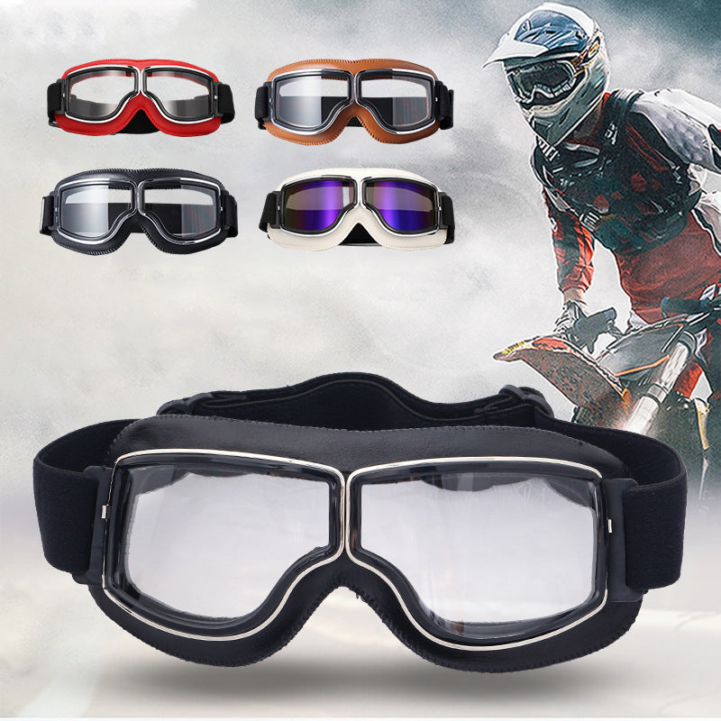 Unisex Vintage Motorcykelbriller Retro Pilot Stil