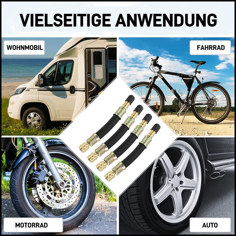 Universal Dækventilforlængere Til Biler Og Cykler - Fleksibel Vinklet Design