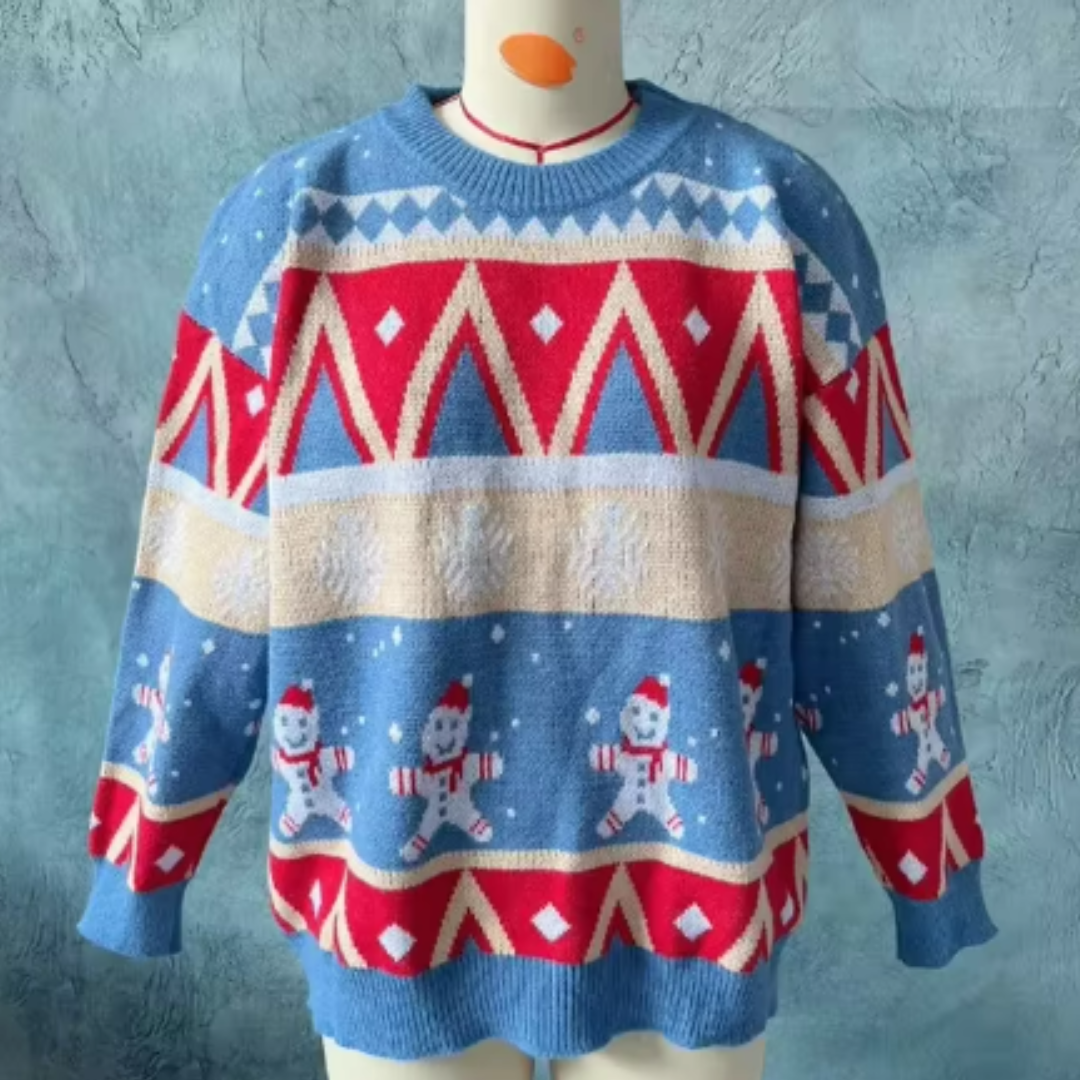 Dame Vinterglæde Juletrøje – Oversized, Varm og Komfortabel