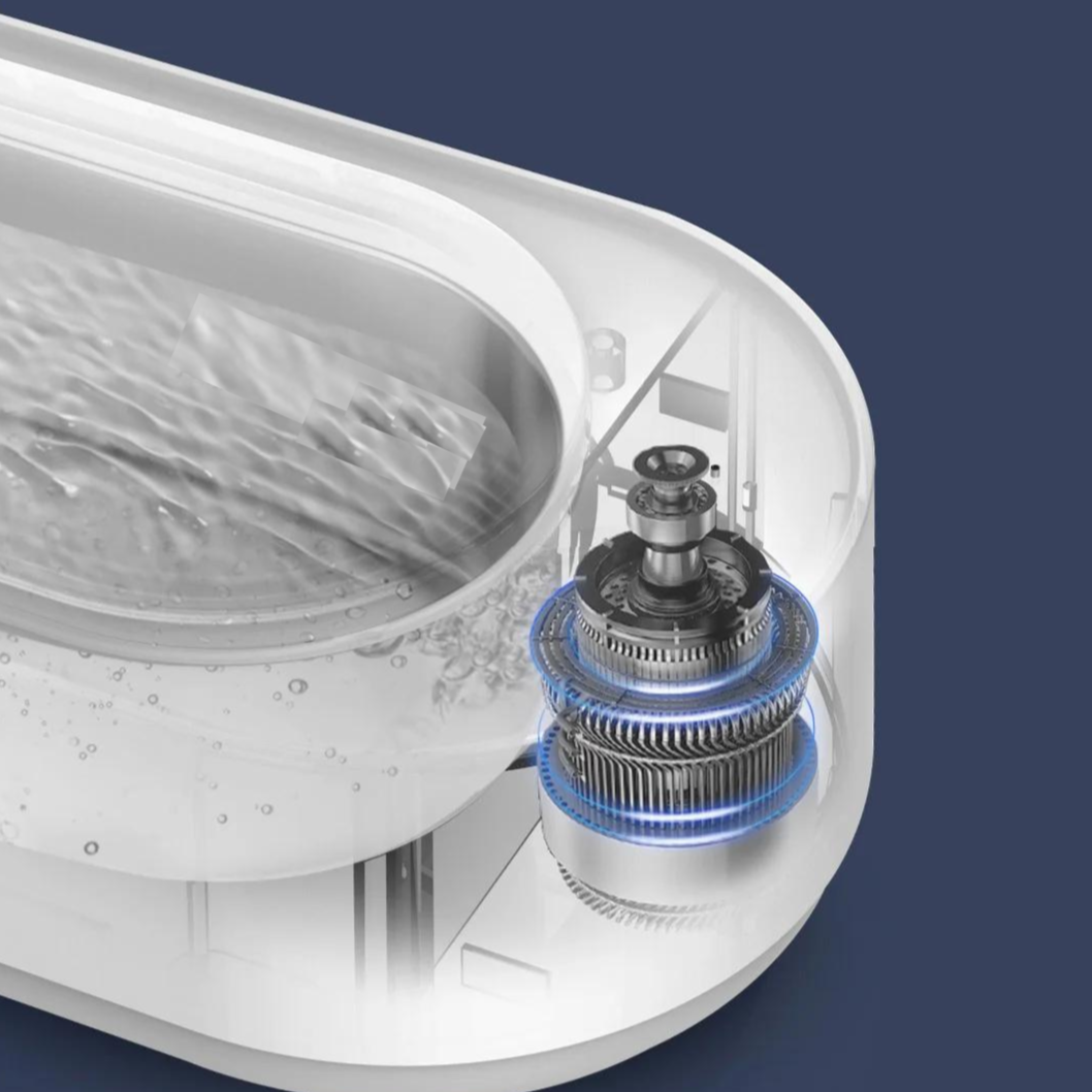 LuxeCleanse Ultrasonisk Rengøringsmaskine | Dyb rengøring med højfrekvente vibrationer-zarada.dk