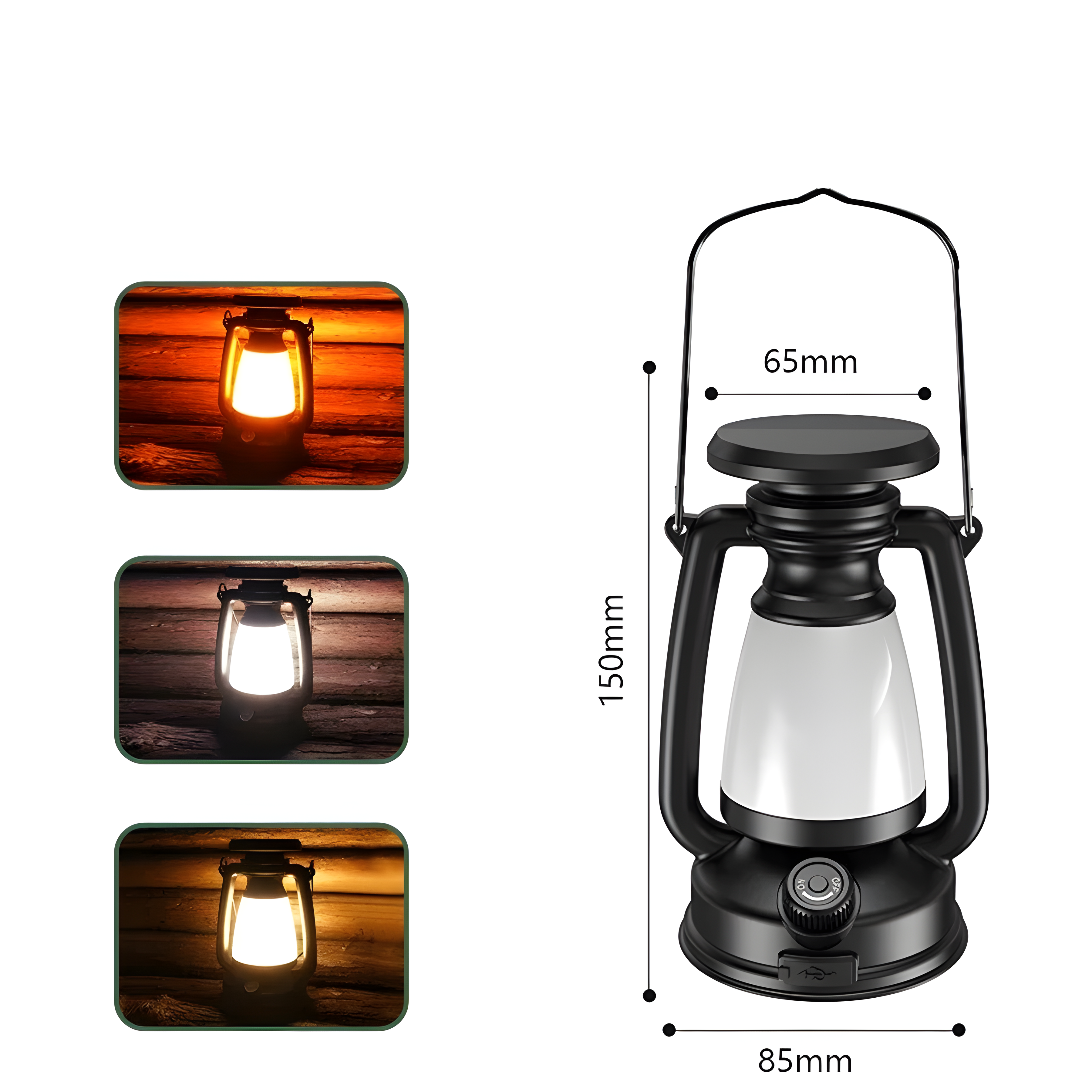 TrailBlaze – Alsidig USB- og solcelledrevet campinglampe til udendørs brug