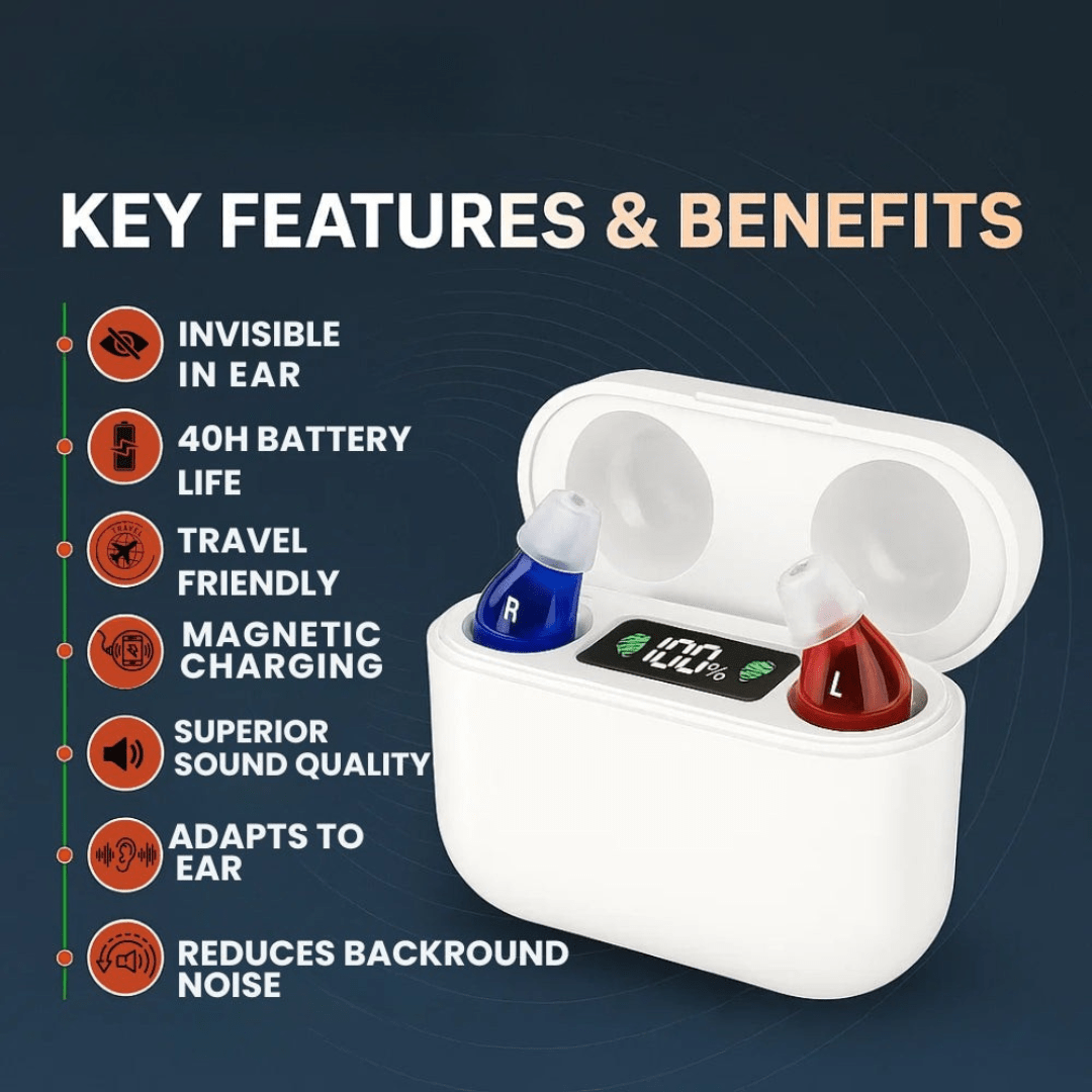 Usynlige In-Ear Høreapparater Kompakt Design