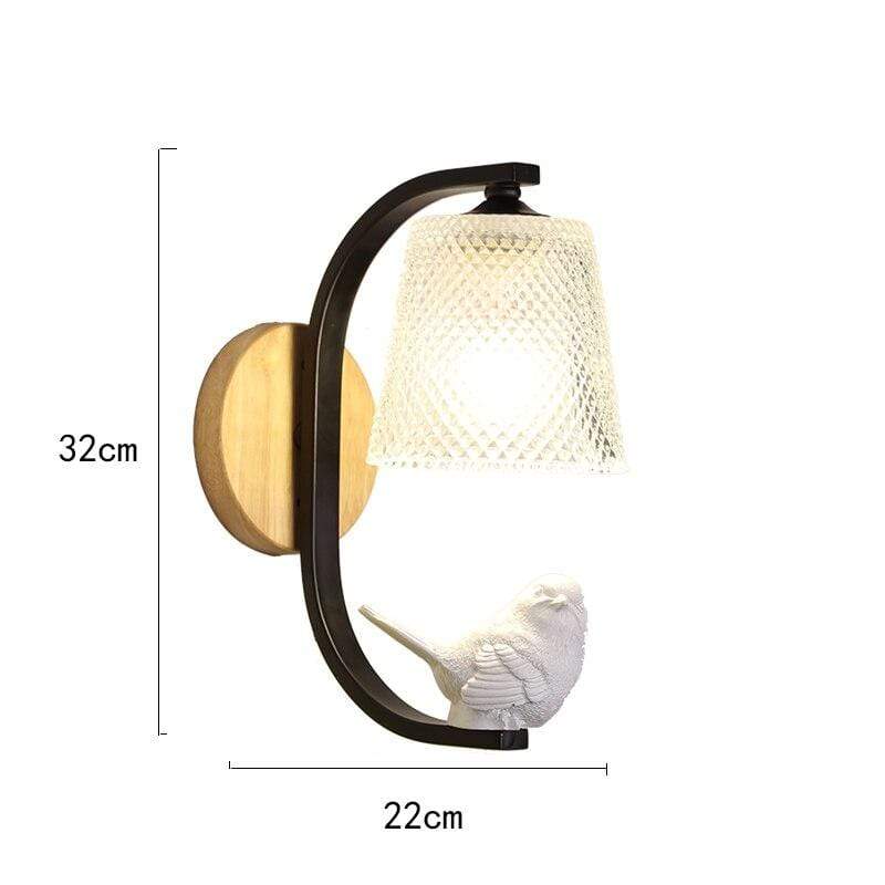 Væglampe Fugle Design Rustik Til Stue