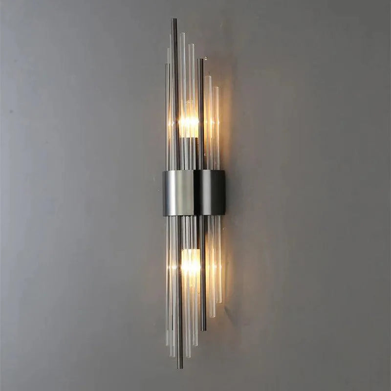 Væglampe med Krystal Design og Guld Detaljer