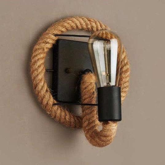 Vægmonteret Vintage Rope Lampe