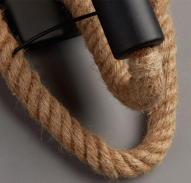 Vægmonteret Vintage Rope Lampe