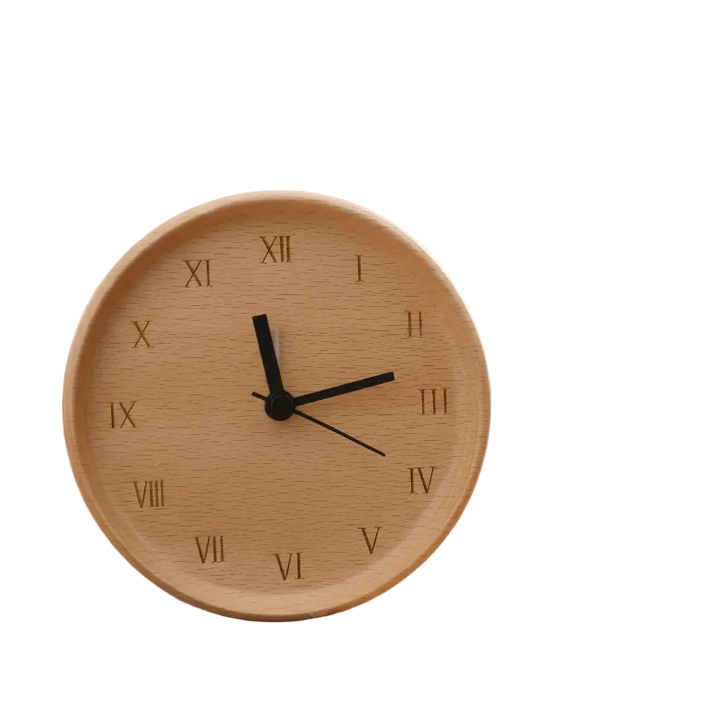 Vækkeur i Bøgetræ Minimalistisk Design