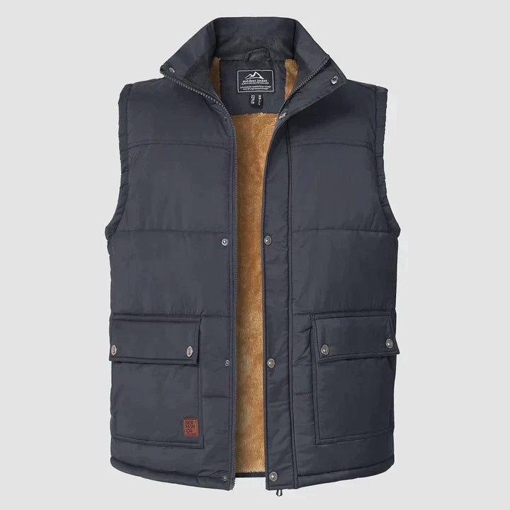 Mark Herre Gilet – Ærmeløs Bodywarmer med Praktiske Lommer & Daglig Komfort