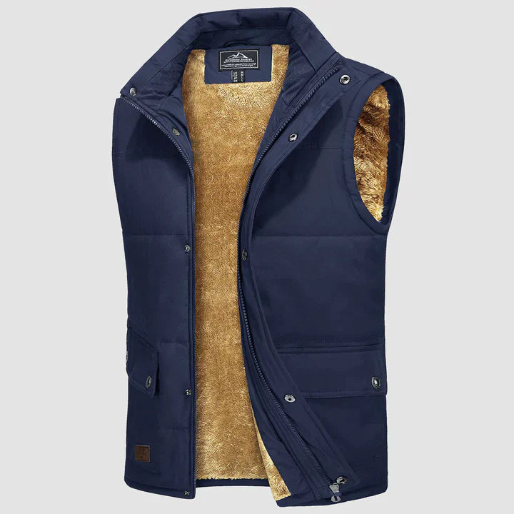 Mark Herre Gilet – Ærmeløs Bodywarmer med Praktiske Lommer & Daglig Komfort