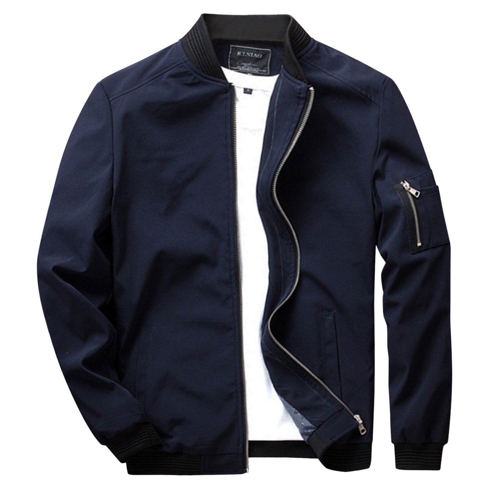 Emmanuel Blouson Bomber Herre – Minimalistisk, Let & Elegant til Forår og Efterår