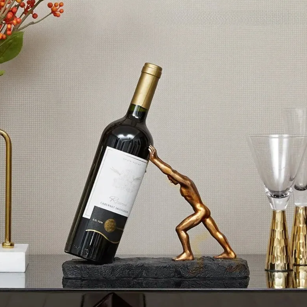 Vinflaskeholder i Metal Kreativ Design til Hjemmet