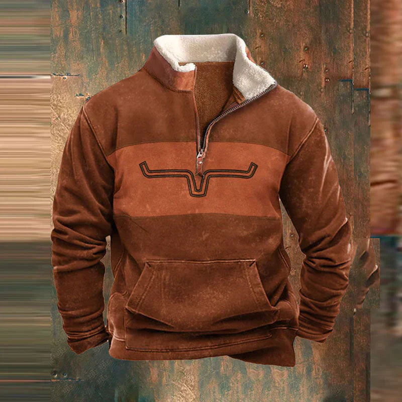 Ethan Pull Homme – Moderne Zip-Up Sweater i Blød & Behagelig Bomuld med Chic Stil