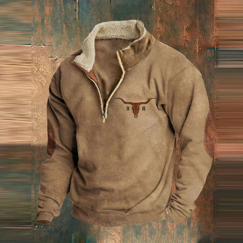 Ethan Pull Homme – Moderne Zip-Up Sweater i Blød & Behagelig Bomuld med Chic Stil