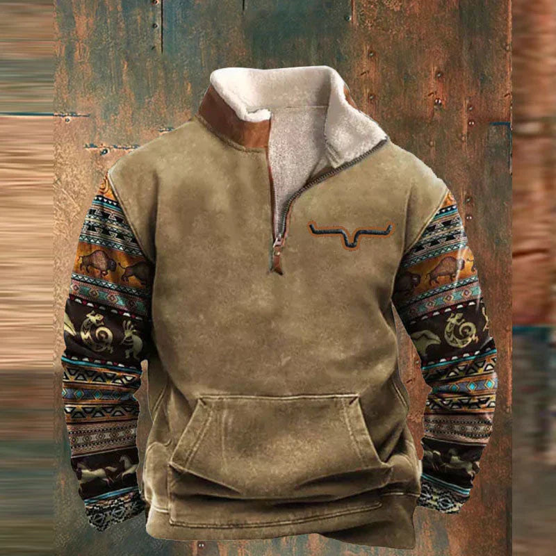 Ethan Pull Homme – Moderne Zip-Up Sweater i Blød & Behagelig Bomuld med Chic Stil