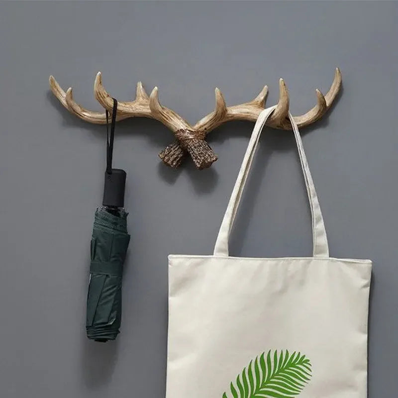 Vintage Antler Coat Rack Retro Design for Home Entryway