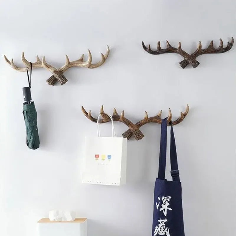 Vintage Antler Coat Rack Retro Design for Home Entryway