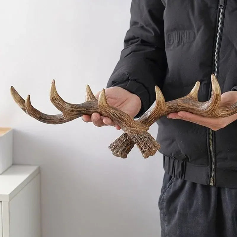 Vintage Antler Coat Rack Retro Design for Home Entryway