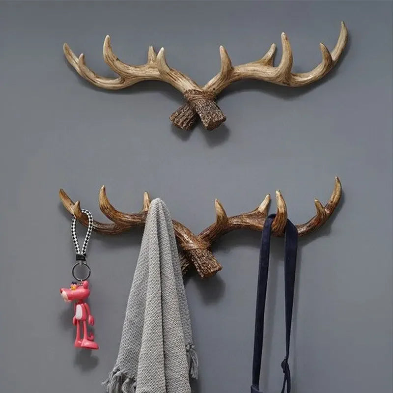 Vintage Antler Coat Rack Retro Design for Home Entryway
