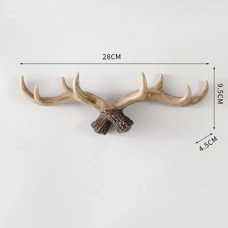 Vintage Antler Coat Rack Retro Design for Home Entryway