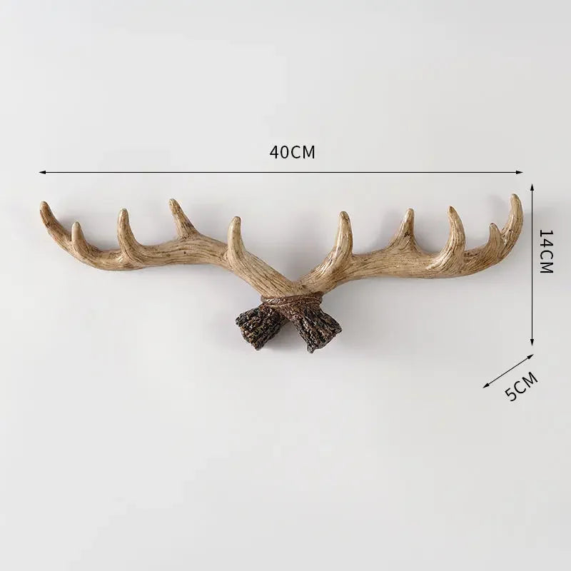 Vintage Antler Coat Rack Retro Design for Home Entryway