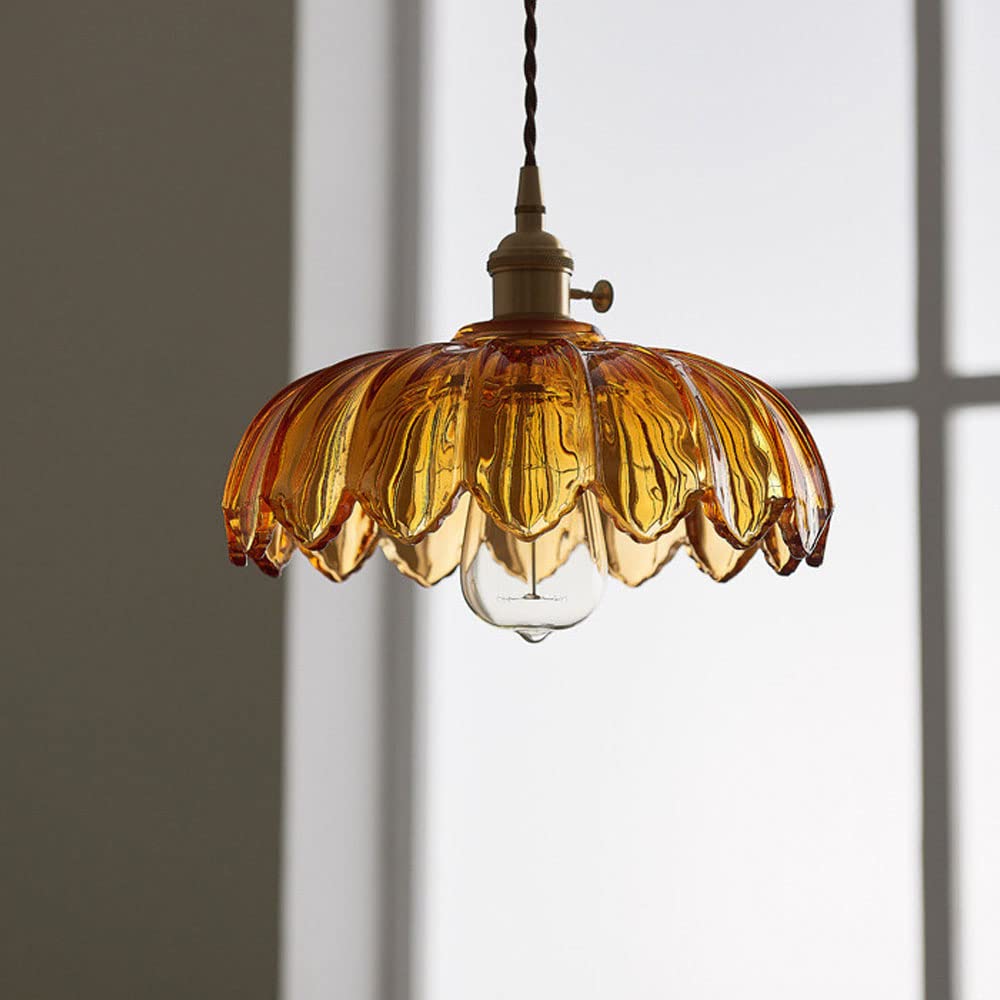 Vintage Blomsterhængende Lampe til Retro og Moderne Rum