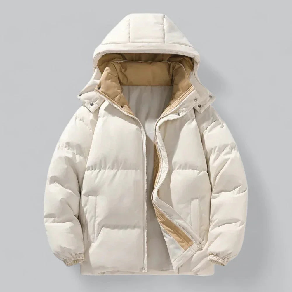Vinter Herre Jakke Isoleret Parkajakke Med Vandafvisende Design