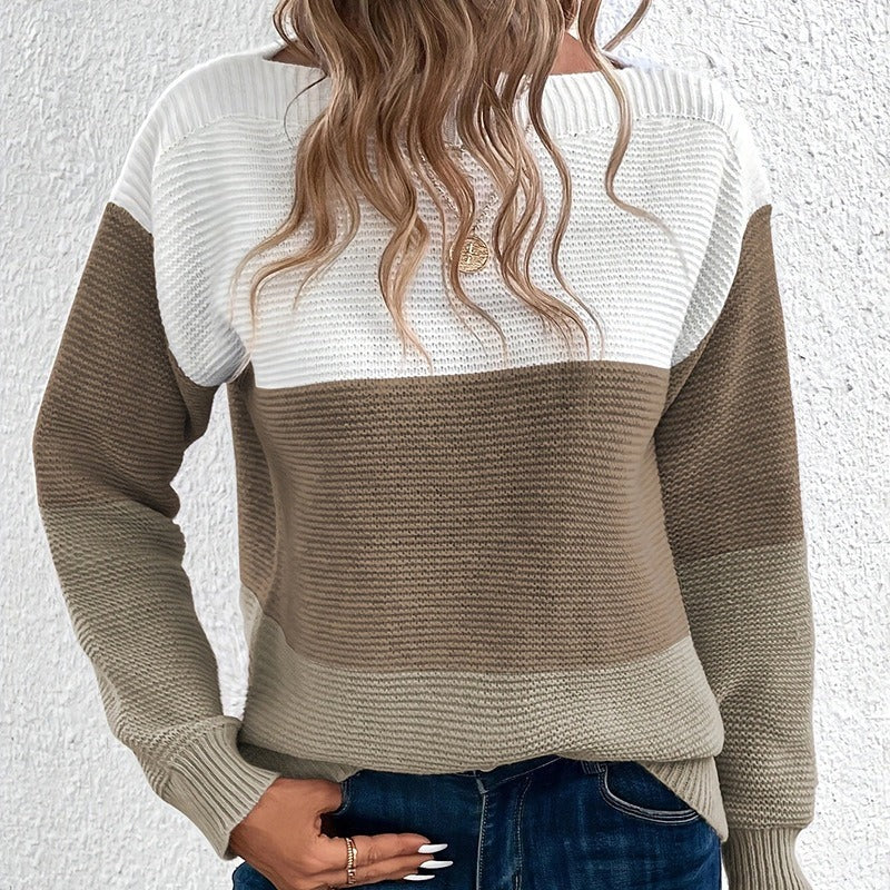 Kennedy Kvinders Vinter Sweater i Tykt Strik – Varm Langærmet Sweater med Casual Lige Snit