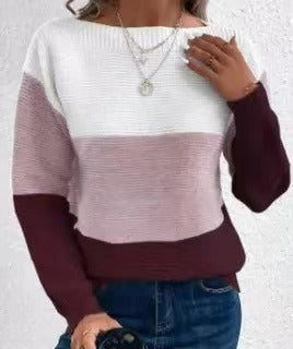 Kennedy Kvinders Vinter Sweater i Tykt Strik – Varm Langærmet Sweater med Casual Lige Snit