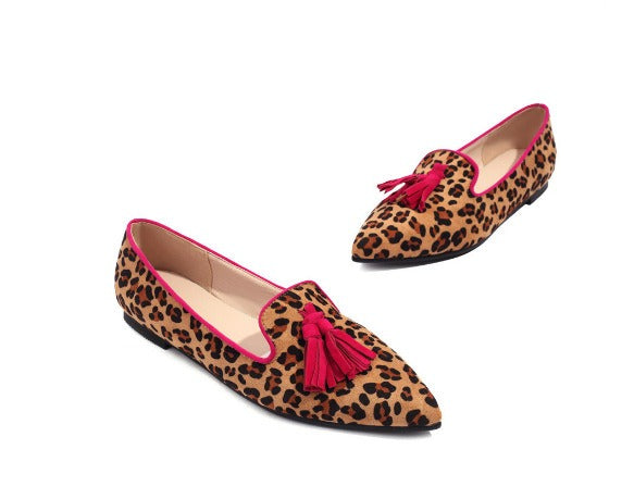 SPIDSE LOAFER MED RØDE FRINGE