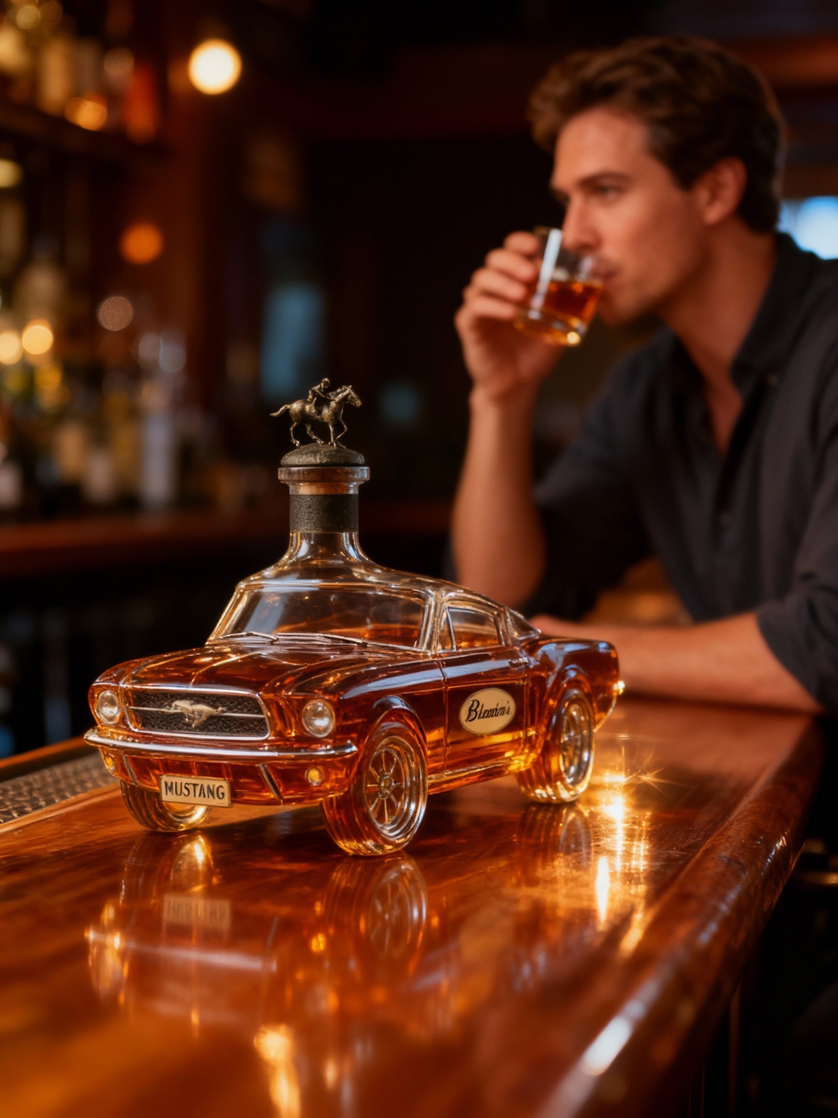 Whisky Karaffel Mustang Bilformet