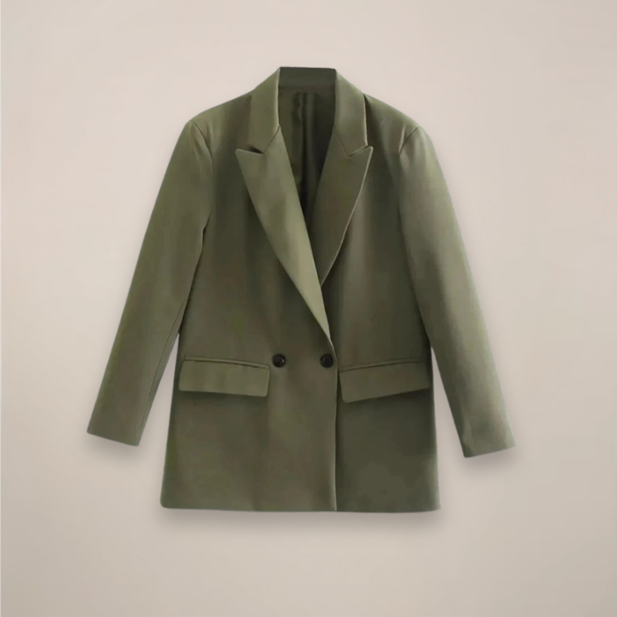 Kvinders Oversized Dobbeltradet Blazer Frakke – Lang Smart Jakke til Efterår/Vinter
