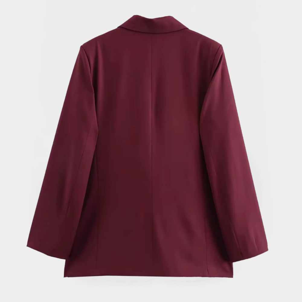Kvinders Skræddersyede Bourgogne Blazer – Raffineret Pasform til Smart-Casual Looks
