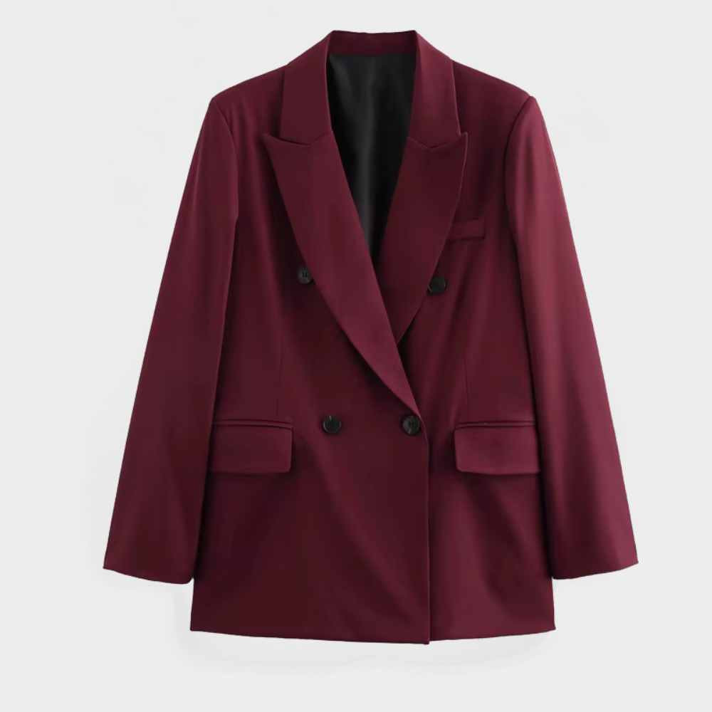 Kvinders Skræddersyede Bourgogne Blazer – Raffineret Pasform til Smart-Casual Looks