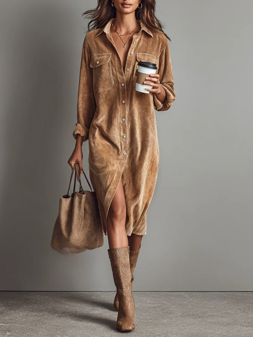 Aurovia - Chic Flared Hem Kjole