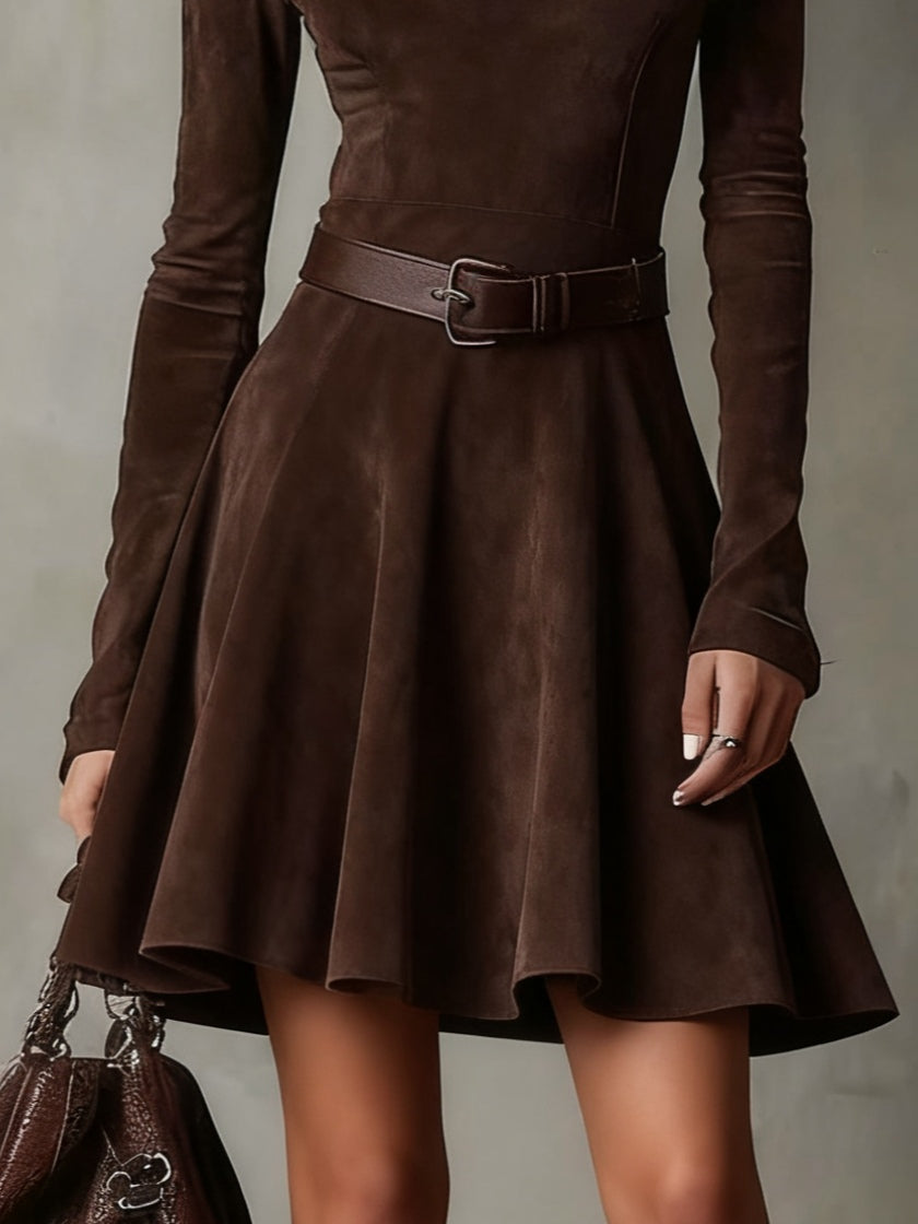 Meredith | Vintage Suede Mini Kjole