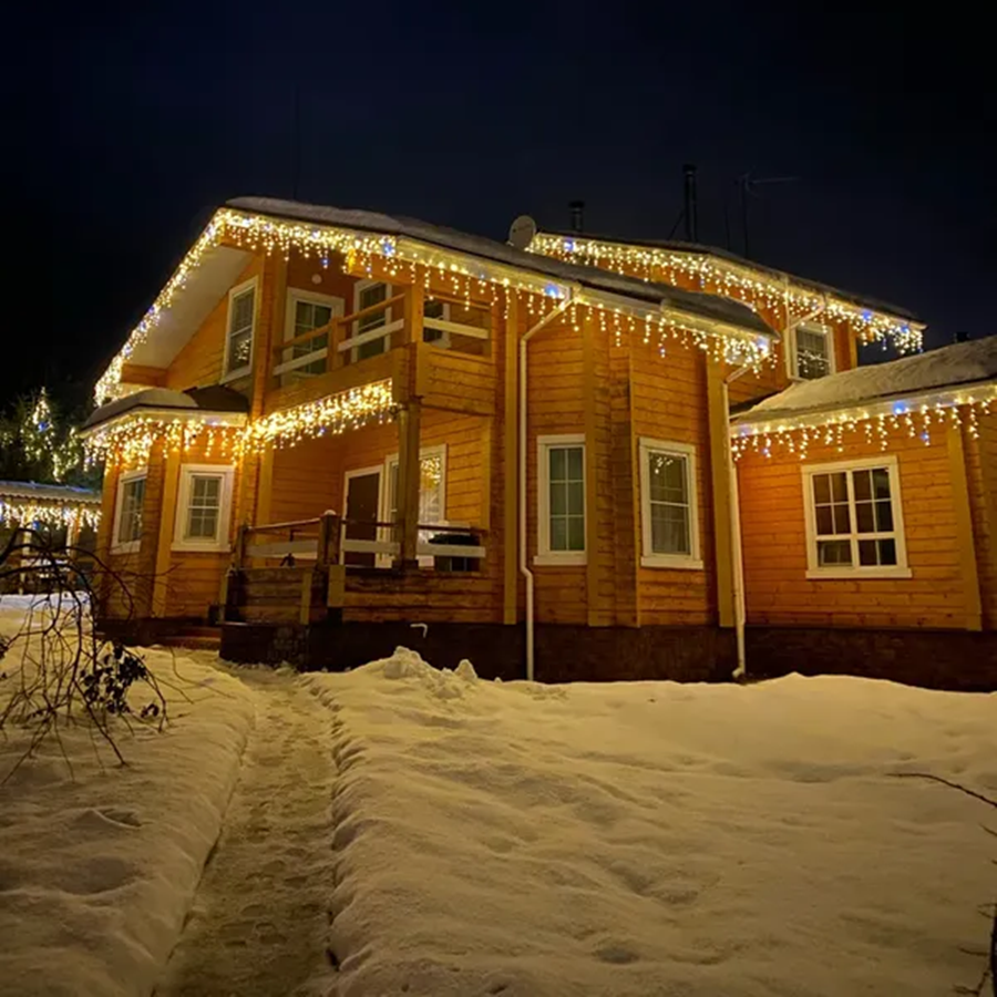 LED Julgardinsbelysning 4 m – För Inomhus och Utomhus