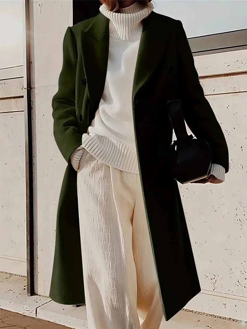Mariana Manteau Lang Kvinde – Elegant Cashmere Trench med Moderne & Tidløst Snit