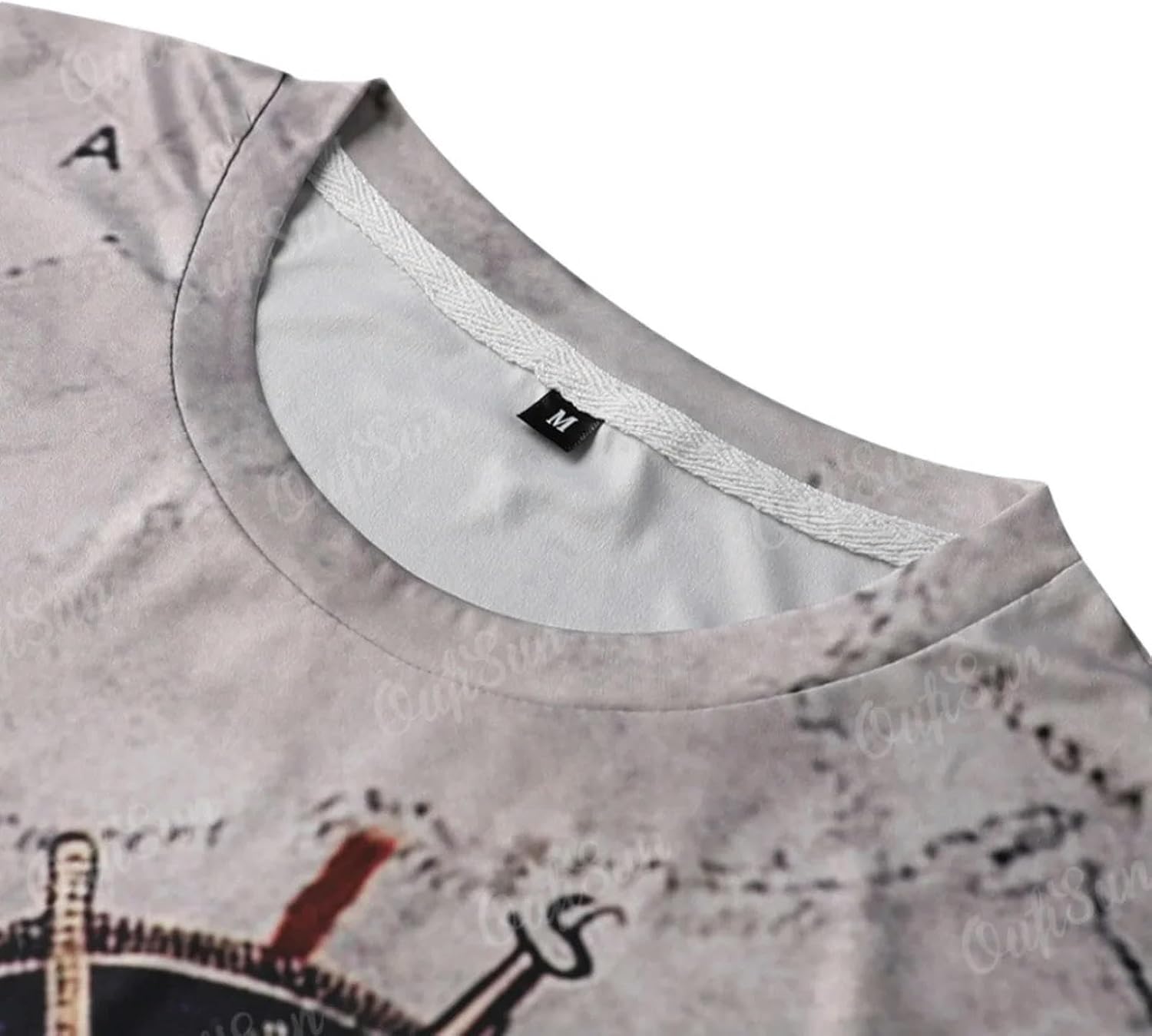 Vintage kompas-T-shirt til mænd