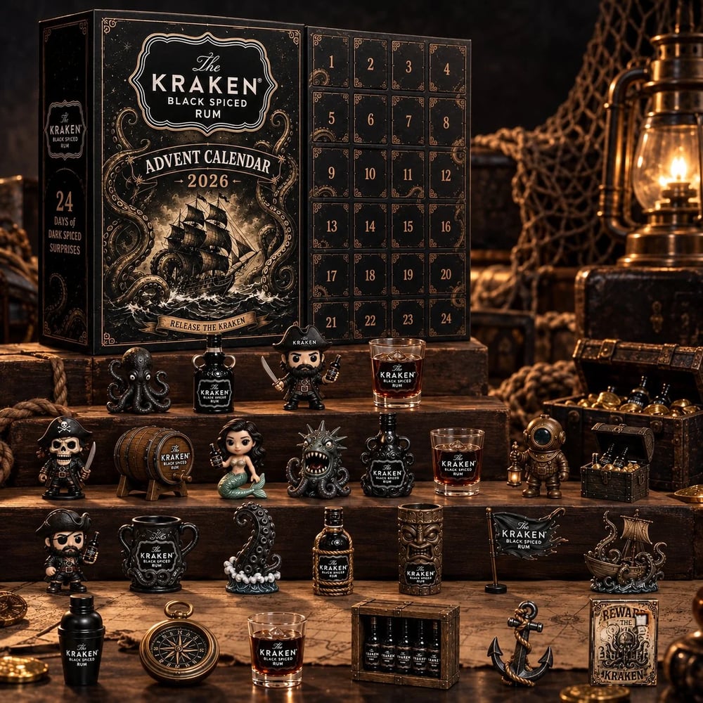 Kraken Rum Advent Calendar – 24-Day Mini Bottle Christmas Countdown