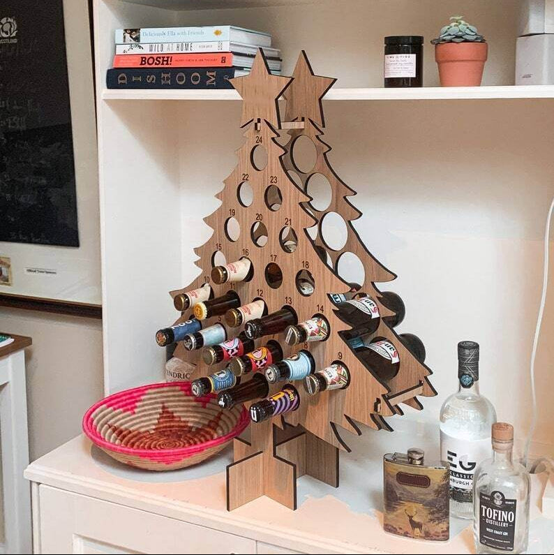 Wooden Advent Calendar 2026 – 24-Day Christmas Countdown