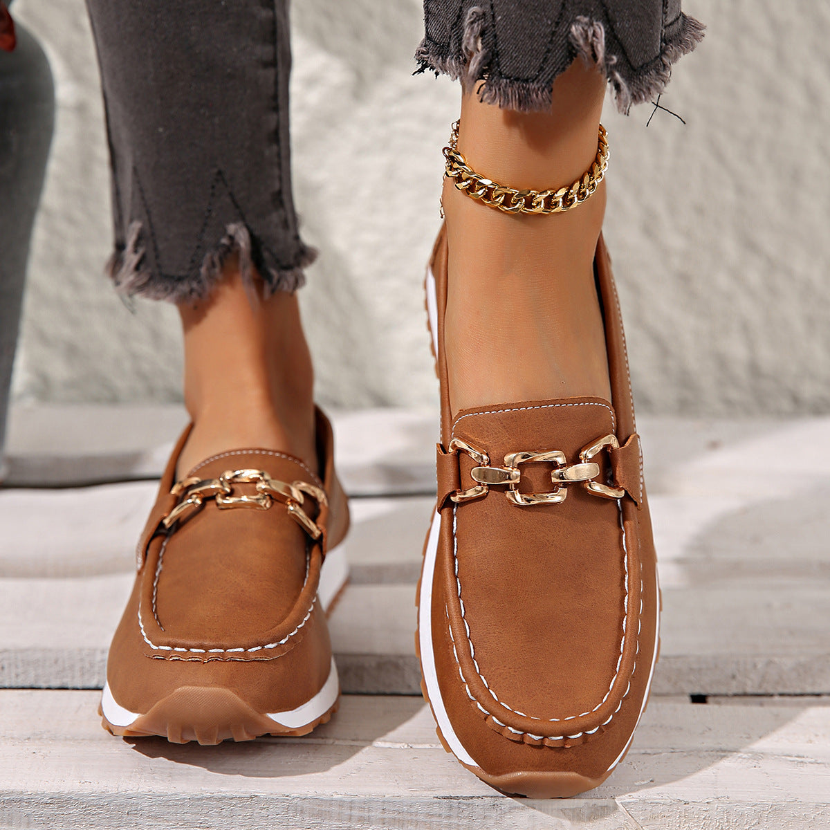 Ella - Flade Spænde Loafers