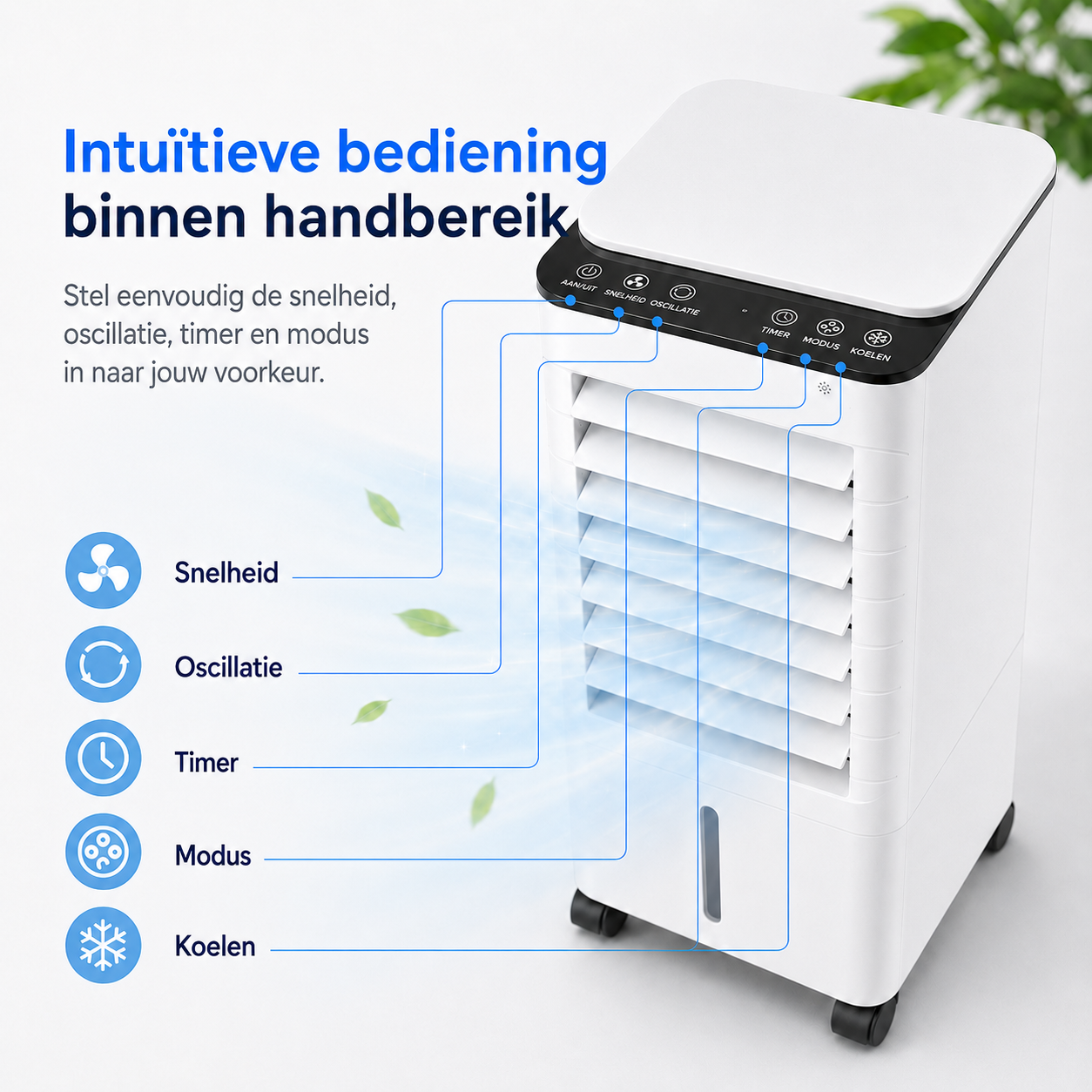 Bærbar Rammeløs Aircooler til Hjem & Kontor