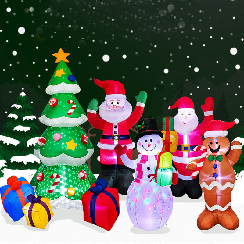 Jule Ornament Dekoration – Snemand eller Juletræ med Belysning
