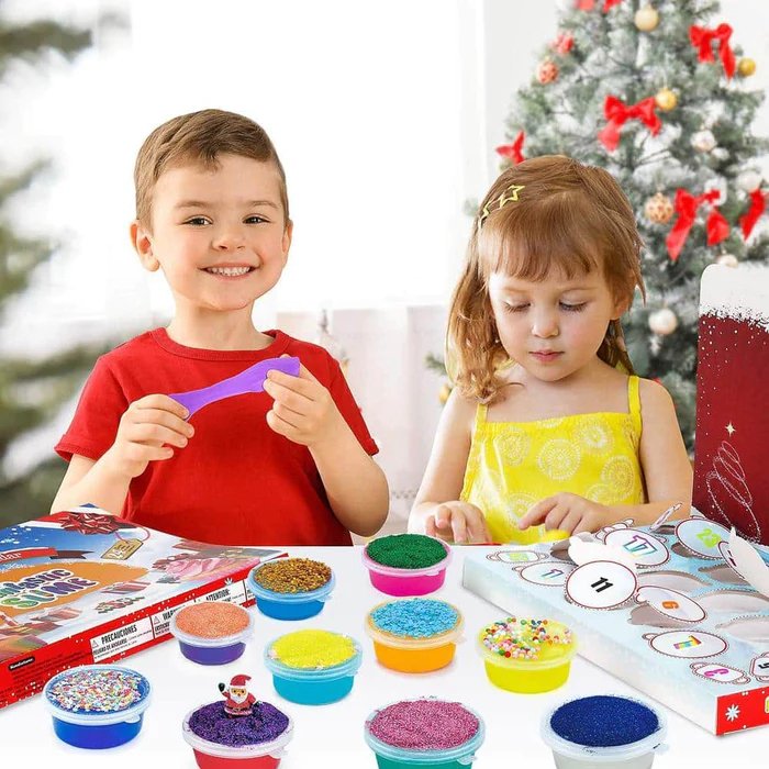 24-day slime advent calendar for children - Christmas countdown