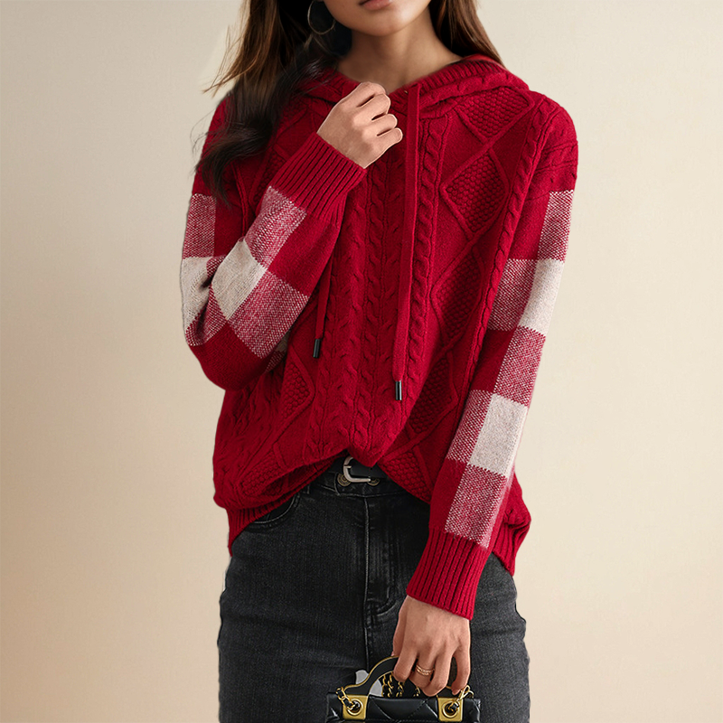 Emily | Kabelstrik Hoodie Sweater