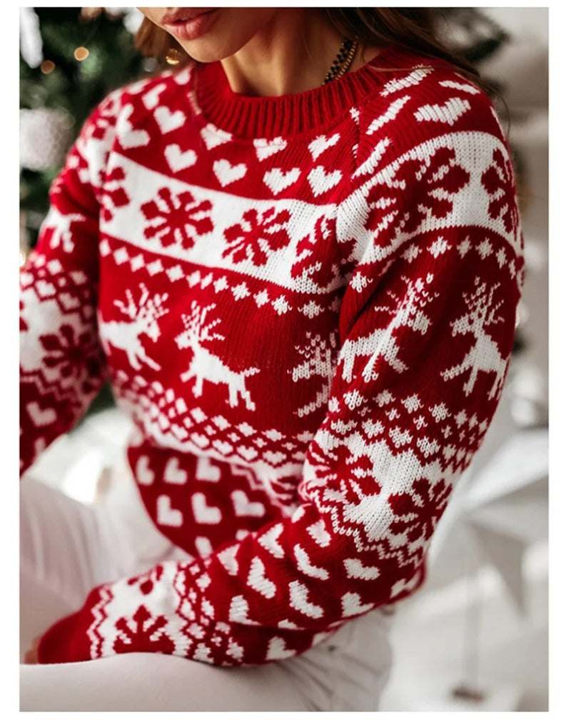 Strikket julesweater til kvinder
