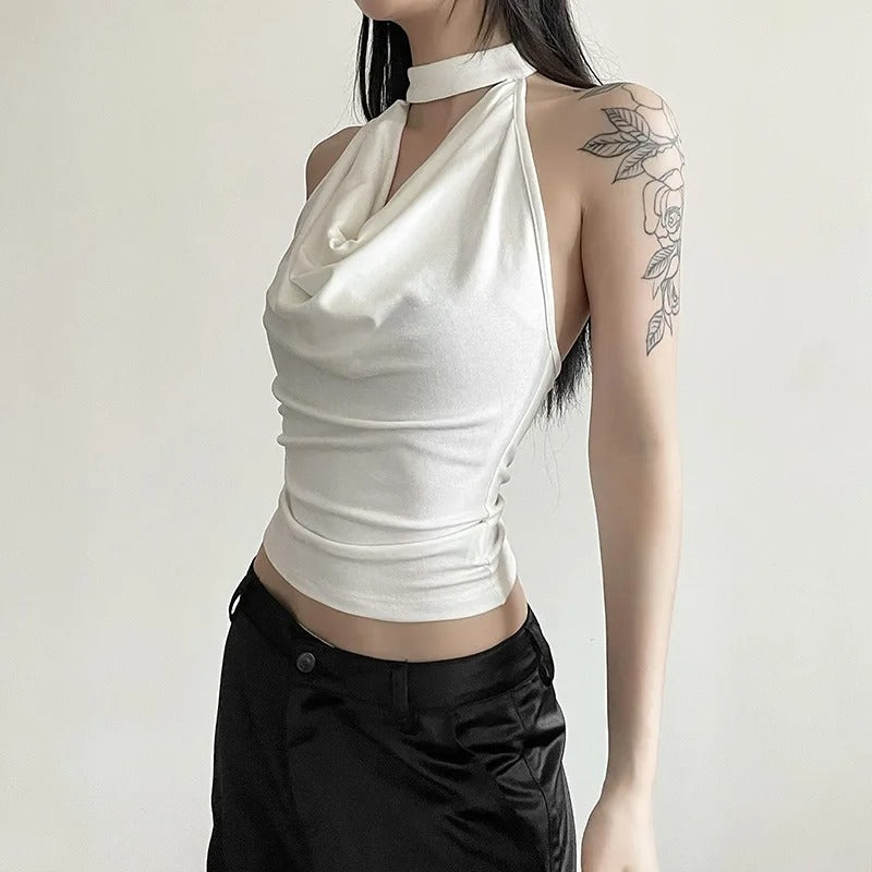 Casual halterneck-top til kvinder
