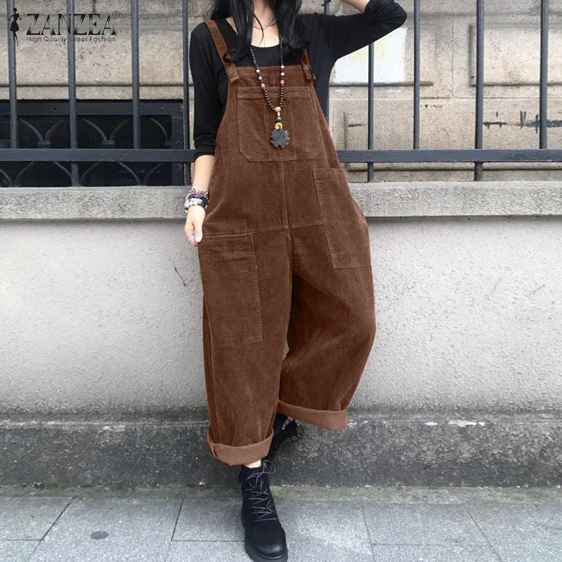 Jumpsuit i fløjlsbukser til kvinder